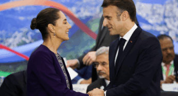 Sheinbaum y Macron acuerdan trabajar juntos